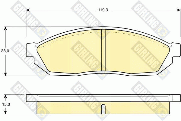 Комплект тормозных колодок, диско 6102549 GIRLING