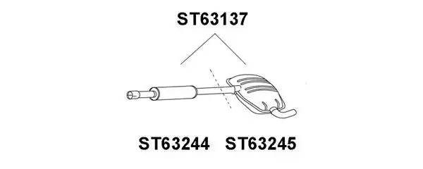 Предглушитель выхлопных газов ST63137 VENEPORTE