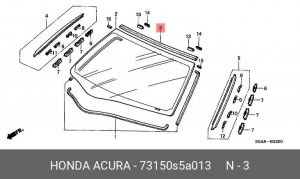 Молдинг стекла 73150S5A013 HONDA