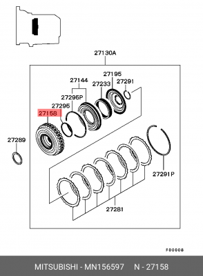Муфта сцепления передач АКПП MN156597 MITSUBISHI