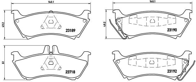 Комплект тормозных колодок, диско P50044 BREMBO