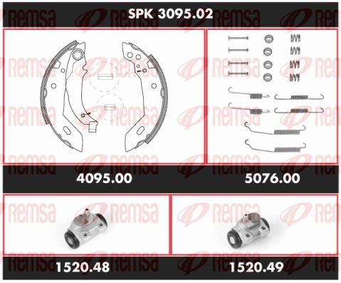 Комплект тормозных колодок SPK 3095.02 REMSA