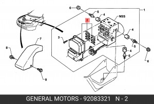 Комплект прибора управления 92083321 GENERAL MOTORS