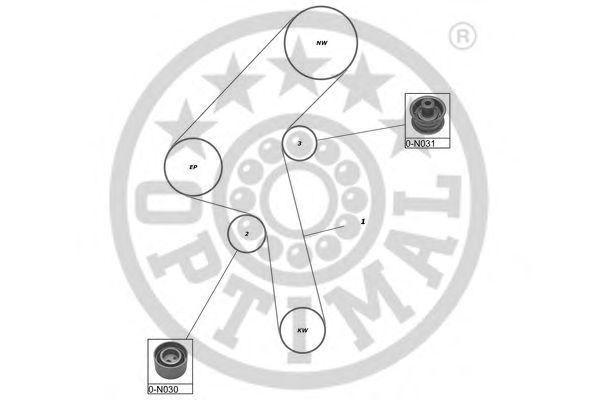 Комплект ремня ГРМ SK-1205 OPTIMAL