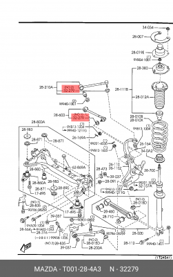 Пыльник шаровой опоры T001284A3 MAZDA
