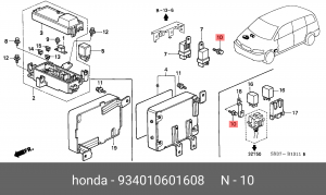 Болт крепления 934010601608 HONDA