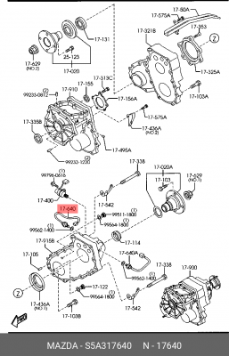 Выключатель фонарей заднего хода S5A317640 MAZDA