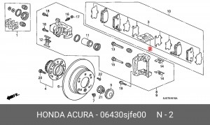 Комплект тормозных колодок, диско 06430SJFE00 HONDA