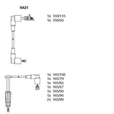 Ккомплект проводов зажигания 9A21 BREMI