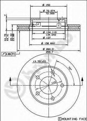 Тормозной диск 09.4866.10 BREMBO
