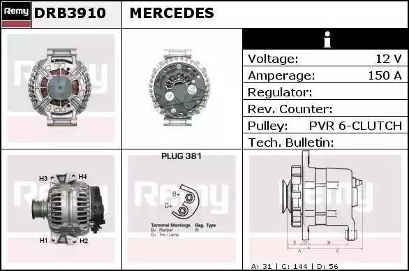 Генератор DRB3910 DELCO REMY