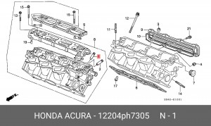 Направляющая втулка клапана 12204PH7305 HONDA