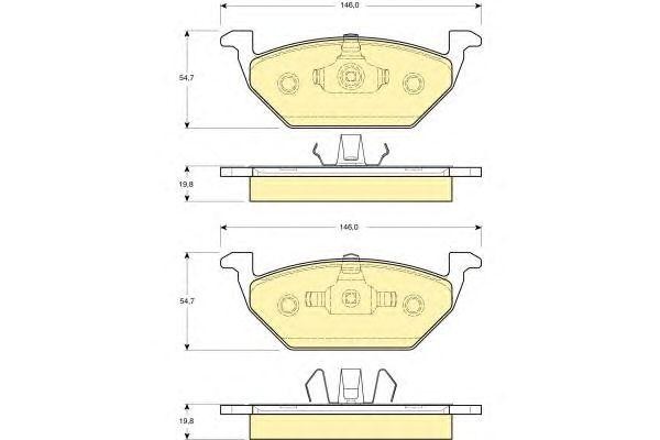 Комплект тормозных колодок, диско 6113575 GIRLING