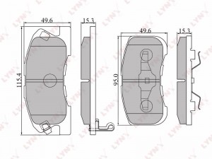 Колодки тормозные дисковые BD-2401 LYNXAUTO