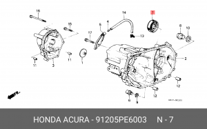 Уплотняющее кольцо, дифференциал 91205PE6003 HONDA