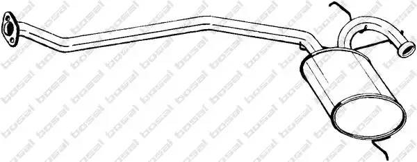 Средний глушитель выхлопных газов 279-259 BOSAL