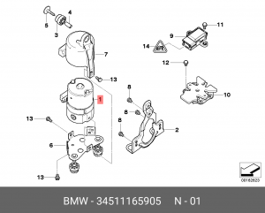 Гидравлический насос, регулировка динамики движения 34 51 1 165 905 BMW