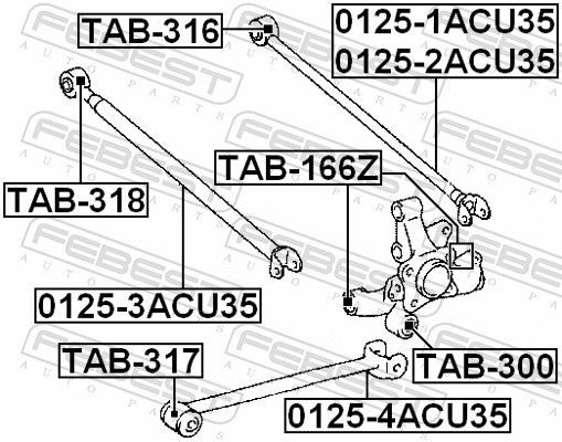 Сайлентблок TAB-318 FEBEST