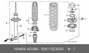 Амортизатор подвески 52611SZ3G03 HONDA