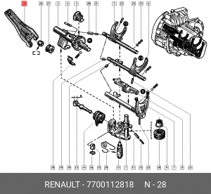 Вилка включения сцепления 7700112818 RENAULT