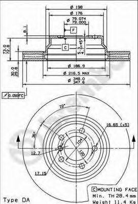 Тормозной диск 09.9355.10 BREMBO