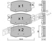 Комплект тормозных колодок, диско 740.0 TRUSTING