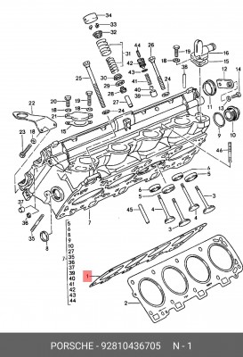 Прокладка, головка цилиндра 92810436705 PORSCHE