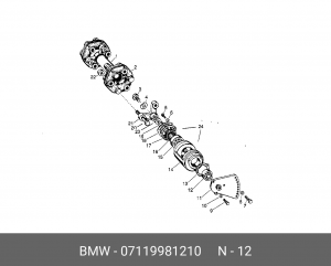 Подвеска, генератор 07 11 9 981 210 BMW