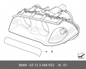 Основная фара 63 12 3 448 953 BMW