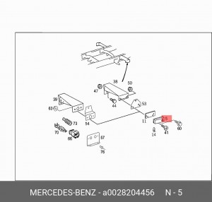Фонарь габаритный A0028204456 MERCEDES BENZ