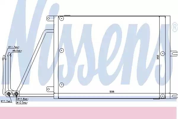 Конденсатор, кондиционер 94623 NISSENS