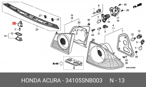 Патрон лампы 34105SNB003 HONDA