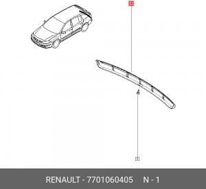 Накладка крышки багажника 7701060405 RENAULT