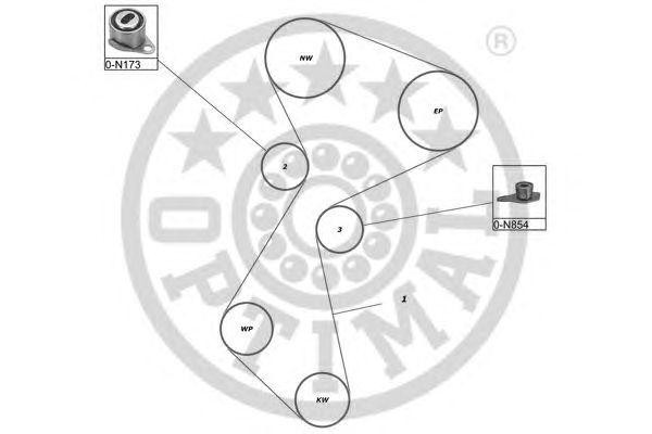 Комплект ремня ГРМ SK-1012 OPTIMAL