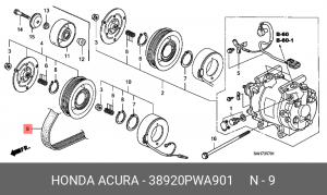 Поликлиновой ремень 38920-PWA-901 HONDA