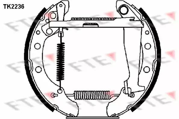 Комплект тормозных колодок TK2236 FTE