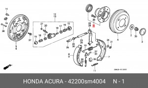 Комплект подшипника ступицы колеса 42200SM4004 HONDA