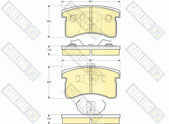 Комплект тормозных колодок, диско 6131269 GIRLING