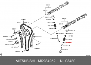 Уплотнительное кольцо, стержень кла MR984262 MITSUBISHI
