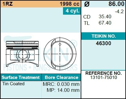 Поршень ДВС 46300050 TEIKIN