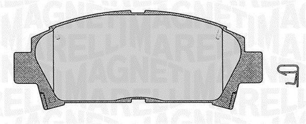 Комплект тормозных колодок, диско 430216170395 MAGNETI MARELLI