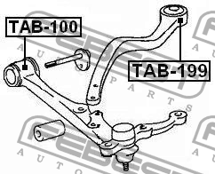 Сайлентблок рычага подвески TAB-199 FEBEST