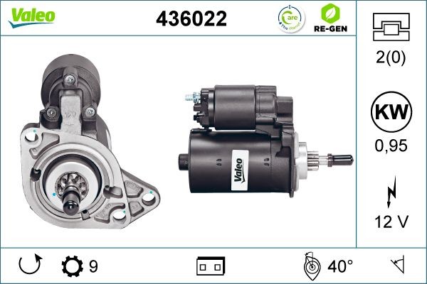 Стартер 436022 VALEO PHC