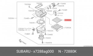 Фильтр салона X7288AG000 SUBARU