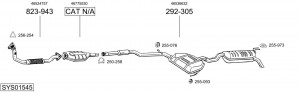 Глушитель выхлопных газов конечный 190021 BOSAL