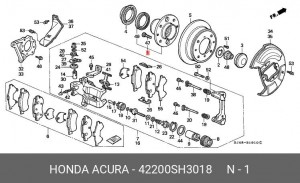 Комплект подшипника ступицы колеса 42200SH3018 HONDA