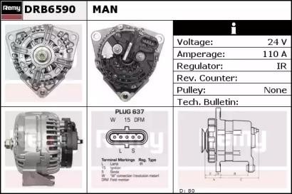 Генератор DRB6590 DELCO REMY