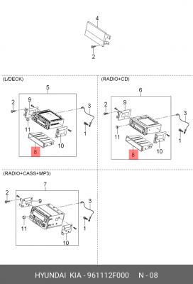 Накладка рулевого колеса 961112F000 HYUNDAI KIA