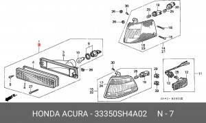 Фонарь указателя поворота 33350SH4A02 HONDA