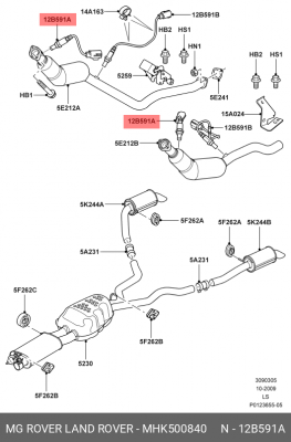 Лямбда-зонд MHK500840 LAND ROVER